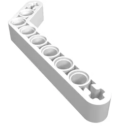 Technic Beam 1 x 9 Bent (7 - 3) Thick / White