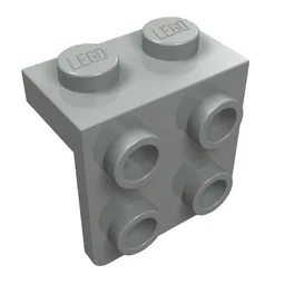 Bracket 1 x 2 - 2 x 2 / Light Gray