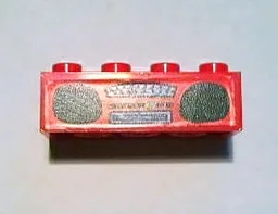 Brick 2 x 4 with Radio Pattern (Sticker) - Set 3159