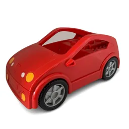 Duplo Car Coupe with Red Base, Headlights / Red