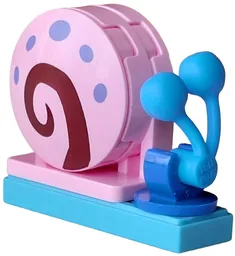 Snail, SpongeBob SquarePants with Bright Pink Shell, Dark Azure Tentacles (Gary) - Brick Built