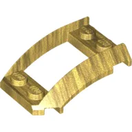 Wheel Arch, Curved Wedge 4 x 3 with 2 x 2 Opening and 4 Studs / Pearl Gold