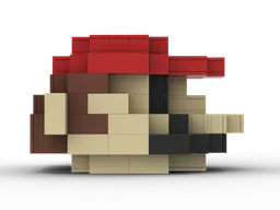 3D 8-Bit Mario Head