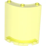 Panel 4 x 4 x 6 Quarter Cylinder / Trans-Neon Green