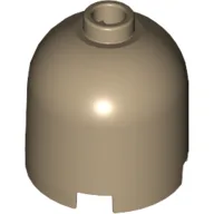 Brick Round 2 x 2 x 1 2/3 Dome Top, Blocked Open Stud / Dark Tan