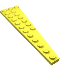 Wedge Plate 12 x 3 Left / Bright Light Yellow