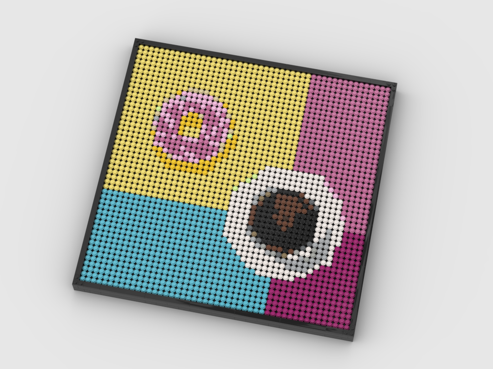 Lego Coffee and Donut Photo Art