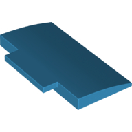 Lego Brick Curved 5 x 8 x 2/3 with No Studs on Top / Dark Azure