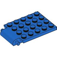 Lego Plate Special 4 x 6 x 2/3 with Trap Door Hinge / Blue