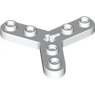 Technic Plate Rotor 3 Blade with Smooth Ends and 6 Studs (Propeller) / White