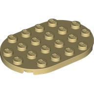 Lego Plate Round 4 x 6 / Tan