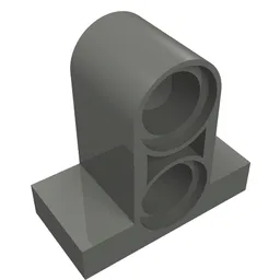 Technic Pin Connector Plate 1 x 2 x 1 2/3 [Two Holes On Top] / Dark Bluish Gray