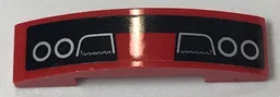 Slope, Curved 4 x 1 x 2/3 Double with Back Bumper and Lights Pattern (Sticker) - Set 75899