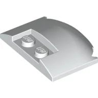 Brick Round 3 x 4 x 2/3 Triple Curved with 2 Sunk Studs / White