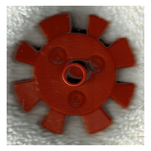 Lego Duplo Flower Gear with 8 Teeth, Metal Bolts Design / Red