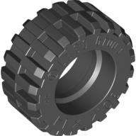 Lego Tyre 30.4 x 14 Offset Tread [Centre Band] / Black
