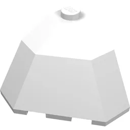 Brick Wedged, Sloped 3 x 3 x 2 Facet Top / White