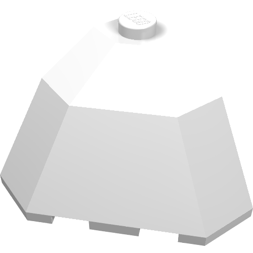 Lego Brick Wedged, Sloped 3 x 3 x 2 Facet Top / White