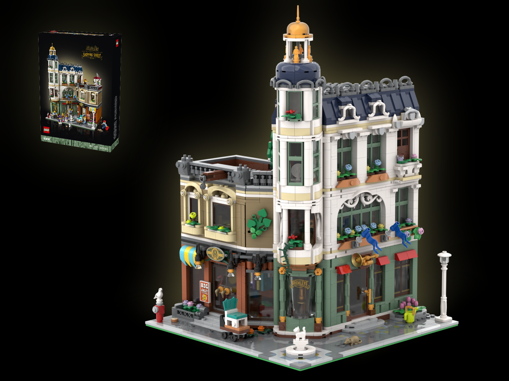 Lego Shopping Street Corner - 11371 Shopping Street Alternative Build