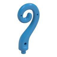 Lego Animal Body Part / Plant, Tail / Vine Curled with Bar / Dark Azure