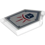 Tile Special 2 x 3 Pentagonal with Nexo Power Shield Print - Force Field / Trans-Clear