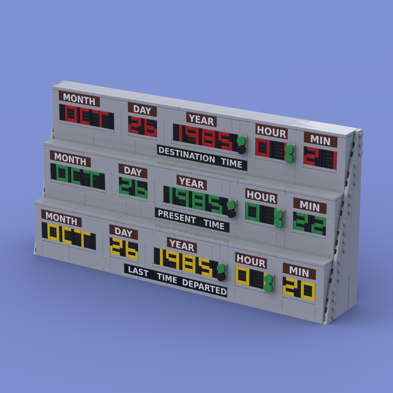 Lego Back to the Future Time Circuits Display