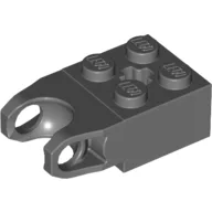 Technic Brick Special 2 x 2 with Ball Socket Reinforced and Axle Hole / Dark Bluish Gray