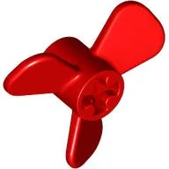 Propeller 3 Blade 3 Diameter with Axle Cross / Red