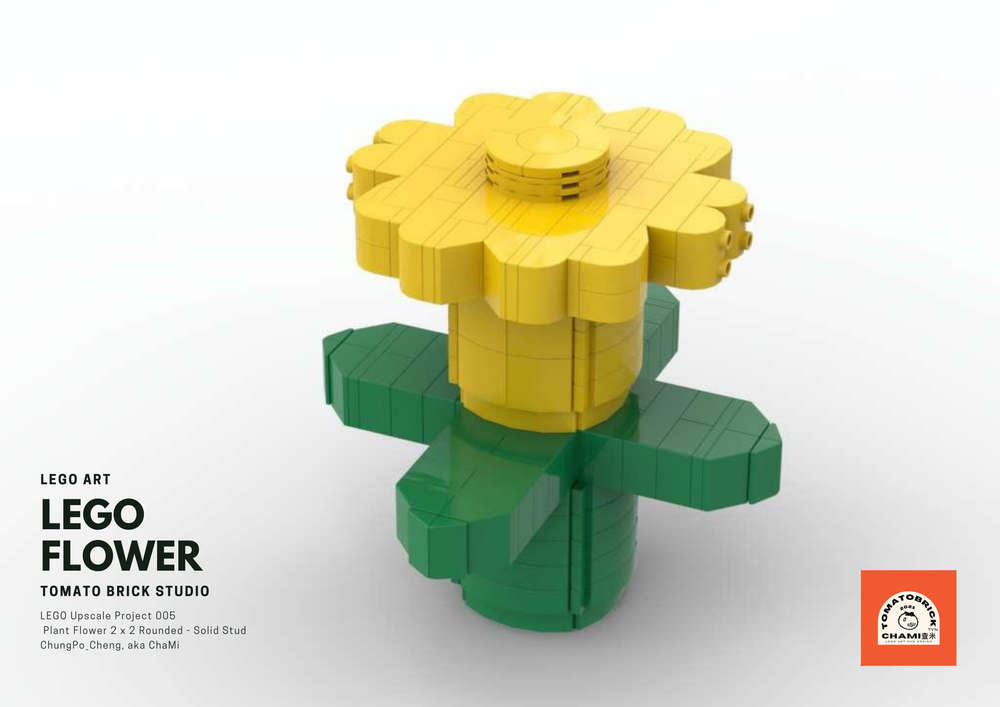 LEGO Flower Upscaled