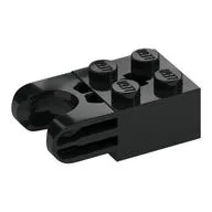 Technic Brick Special 2 x 2 with Ball Socket Wide and Axle Hole, No Arm Holes / Black