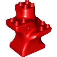 Duplo Plant Tree Trunk Segment Base / Red