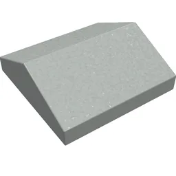 Brick Sloped 33° 2 x 2 Double / Light Gray