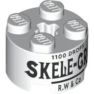 Brick Round 2 x 2 with 'SKELE-GRO' Print