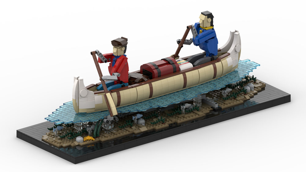 Lego Voyageurs Lego Automaton - Paddling a Canoë