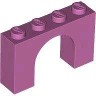 Brick Arch 1 x 4 x 2 / Medium Dark Pink