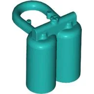 Minifig Neckwear Airtanks with Large Holes / Dark Turquoise