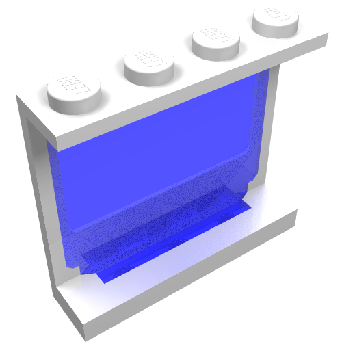 Lego Panel 1 x 4 x 3 with Fixed Glass