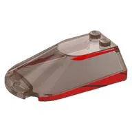Windscreen 4 x 6 x 1 1/3 with Red and Black Car Window Print / Trans-Brown