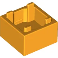 Container Box 2 x 2 x 1 [Plain] / Bright Light Orange