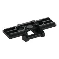Technic Link Tread Wide with Two Pin Holes, Soft Plastic / Black