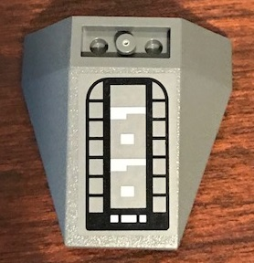 Lego Wedge 4 x 4 Triple Inverted with Connections between 2 Studs with SW B-wing Underside Exhaust Pattern (Sticker) - Set 75050