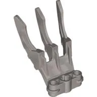 Large Figure Weapon, Claw, Triple, Small with Axle Hole / Pearl Light Gray