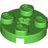 Lego Plate Round 2 x 2 with Axle Hole Type 1 (+ Opening) / Bright Green