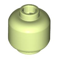 Lego Minifig Head [Plain] [Hollow Stud] / Yellowish Green