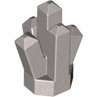 Lego Rock 1 x 1 Crystal 5 Point / Metallic Silver