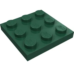 Plate 3 x 3 / Dark Green