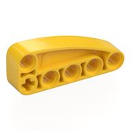 Lego Technic Beam 2 x 5 L-Shape with Quarter Ellipse Thick / Yellow