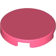 Tile Round 2 x 2 with Bottom Stud Holder / Coral