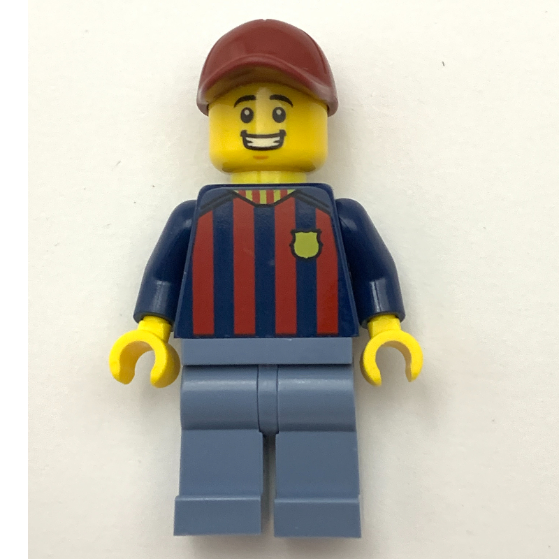Lego FC Barcelona Fan - Sand Blue Legs, Dark Red Cap