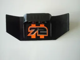 Technic, Panel Car Spoiler 3 x 8 with Three Holes and '72' on Orange Background on Inside Pattern (Sticker) - Set 8496